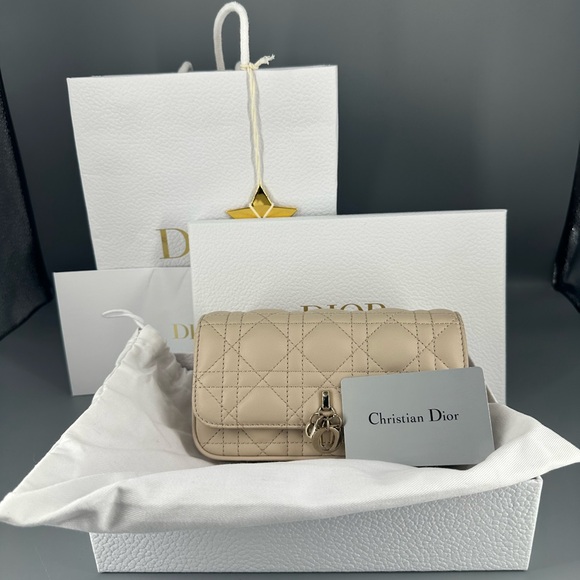 Dior Beige Quilted Chain Bag - Picture 2 of 14